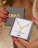 Gouden ketting met hartjes