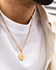 Gouden mannen ketting met gravering