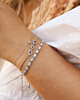 Zilveren sparkle armband bij model