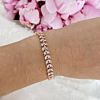 Rose gouden bruids armband om pols