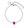 Fuchsia armband zilver