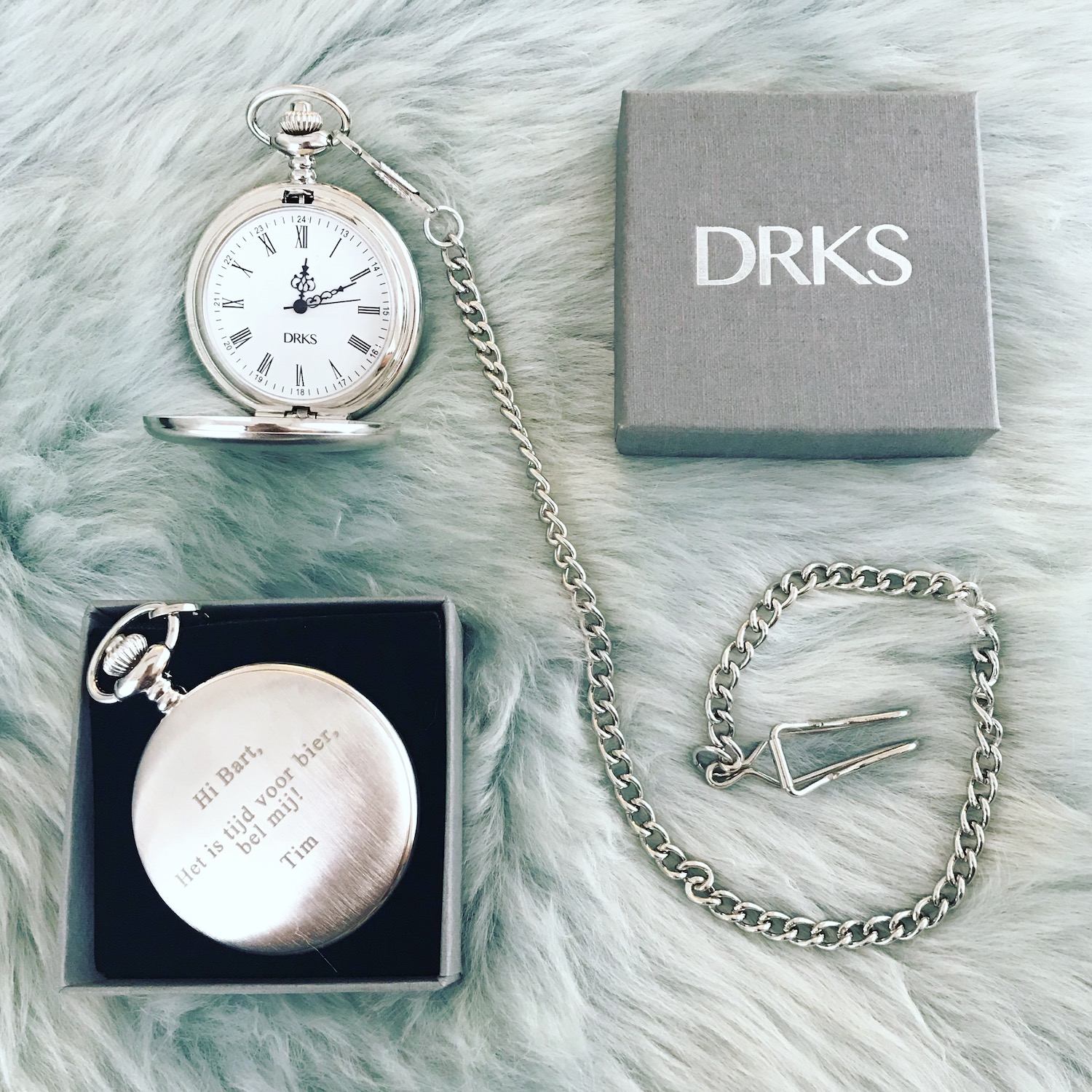 DRKS graveerbare pocket watch kopen