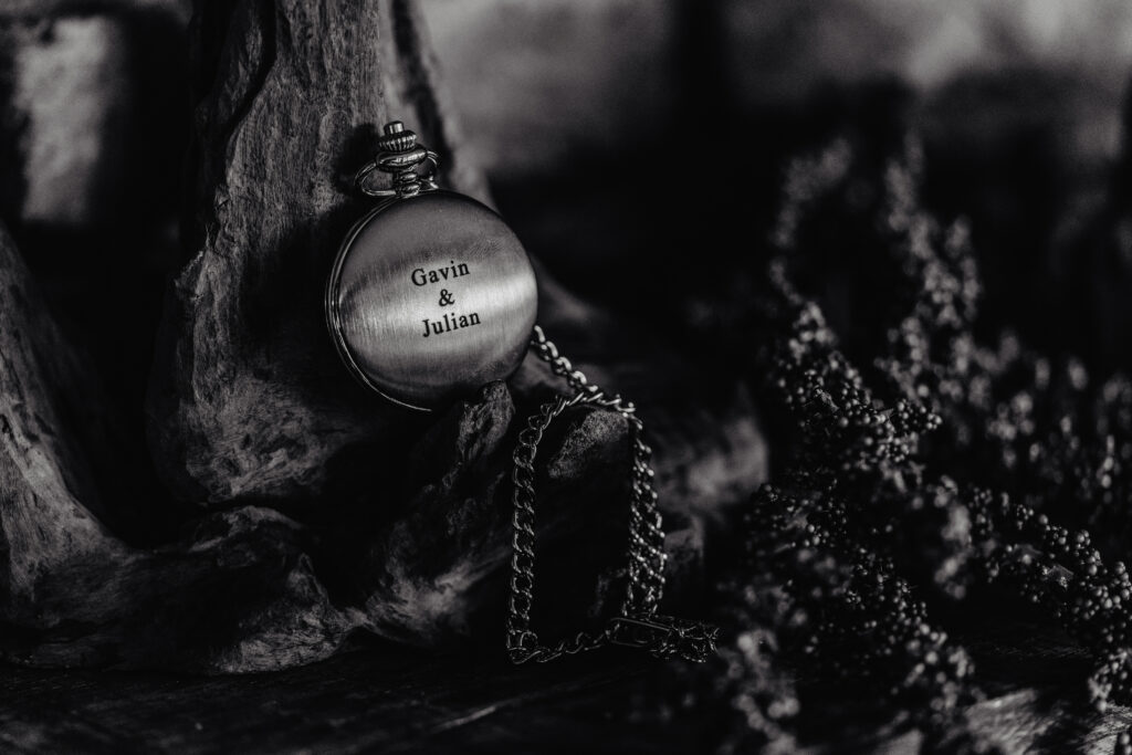 pocket watch gegraveerd met twee heren namen