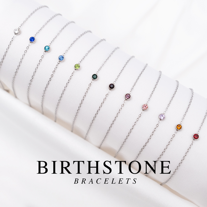 Cute! Nieuwe birthstone armbandjes!