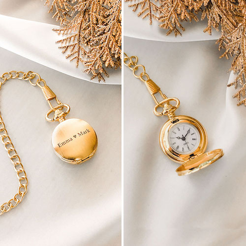 Graveerbare pocket watch: Back in stock!