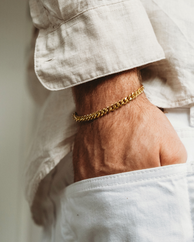 heren armband chain goud